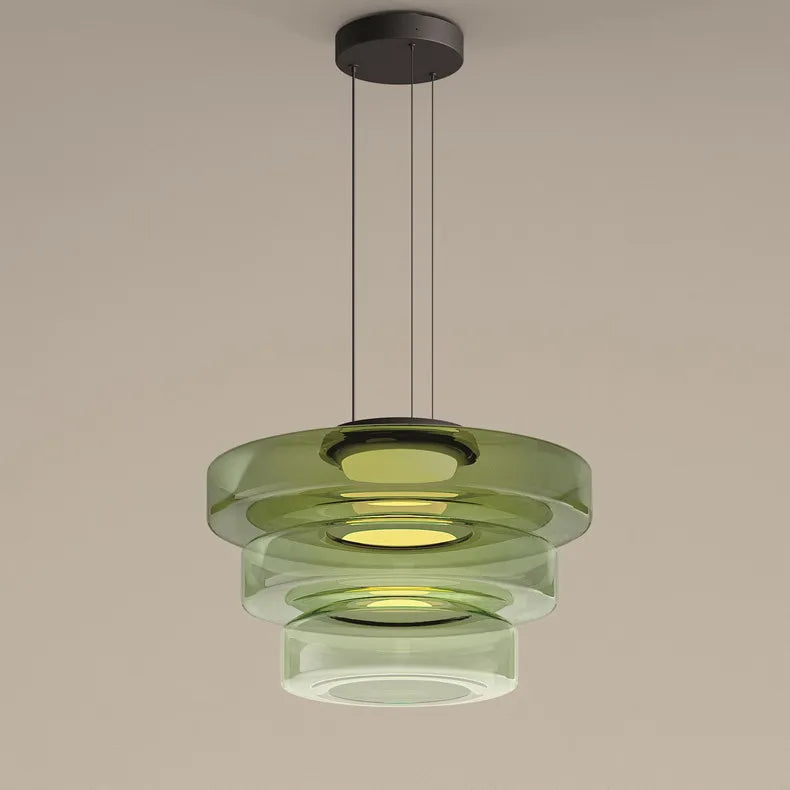 Halo — Suspension en verre superposé