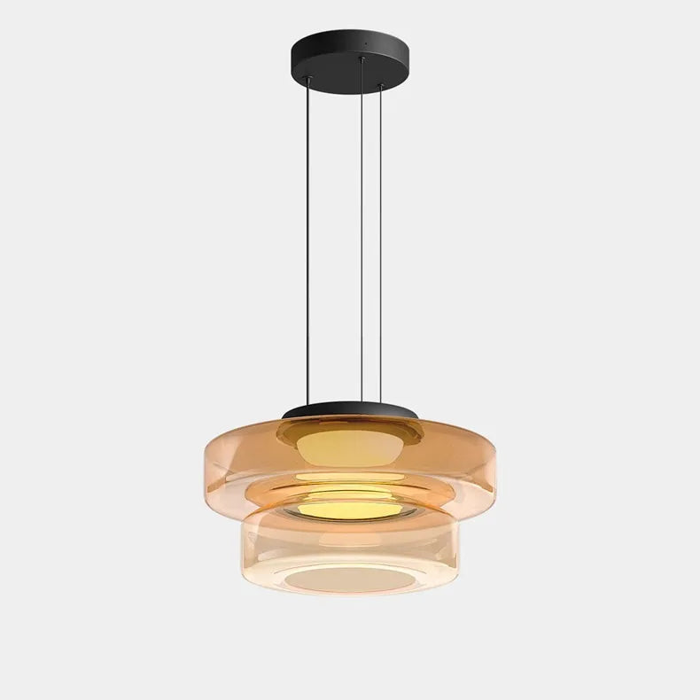 Halo — Suspension en verre superposé