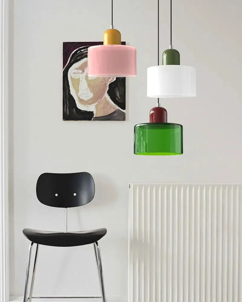 Vitrail — Suspension en verre teinté