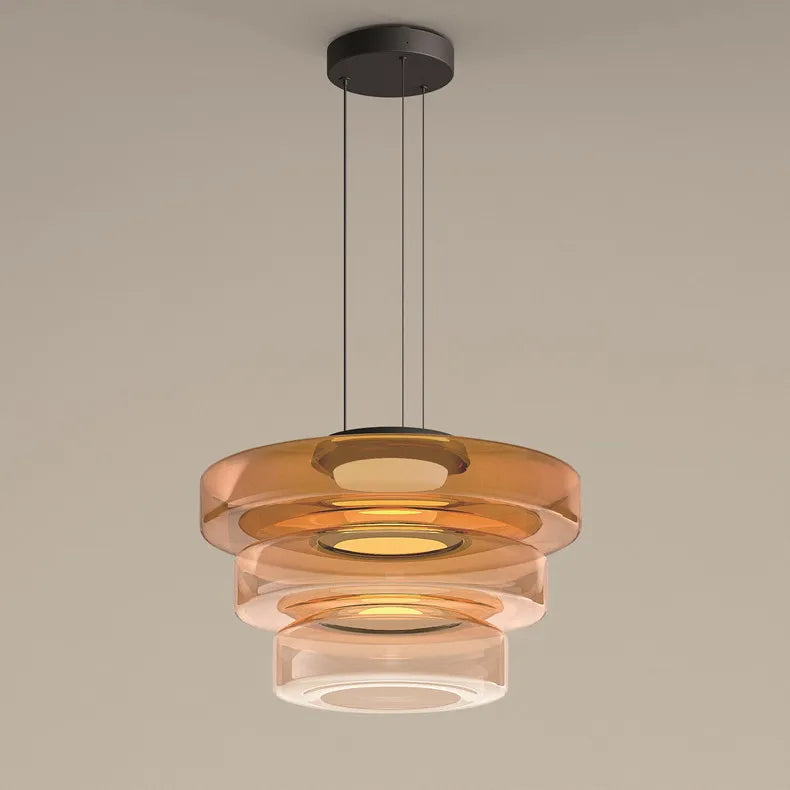 Halo — Suspension en verre superposé