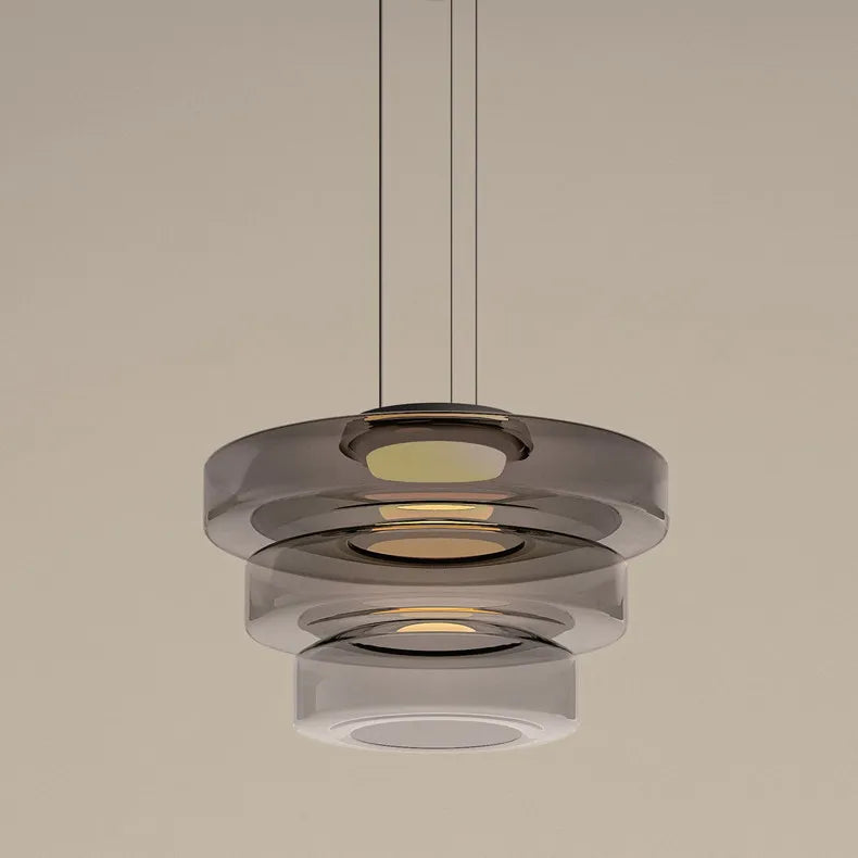Halo — Suspension en verre superposé