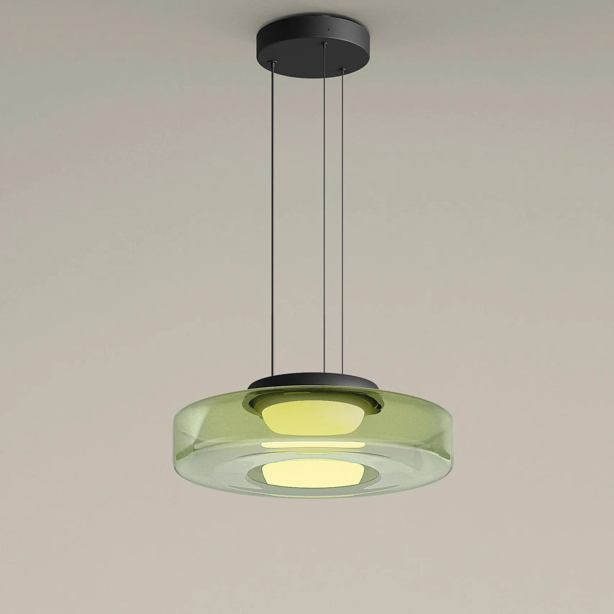 Halo — Suspension en verre superposé
