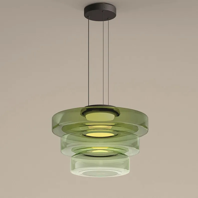 Halo — Suspension en verre superposé