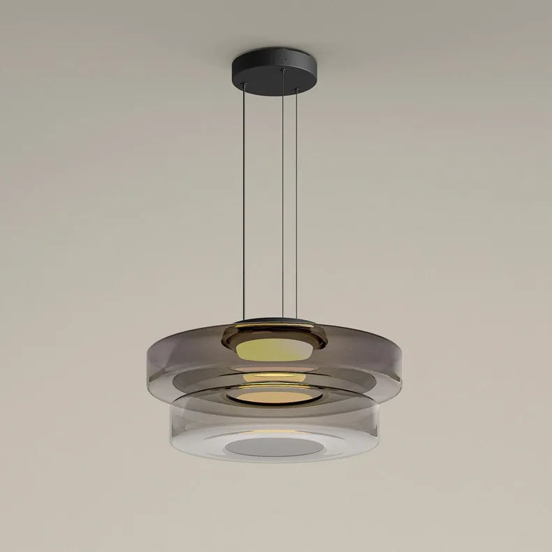Halo — Suspension en verre superposé